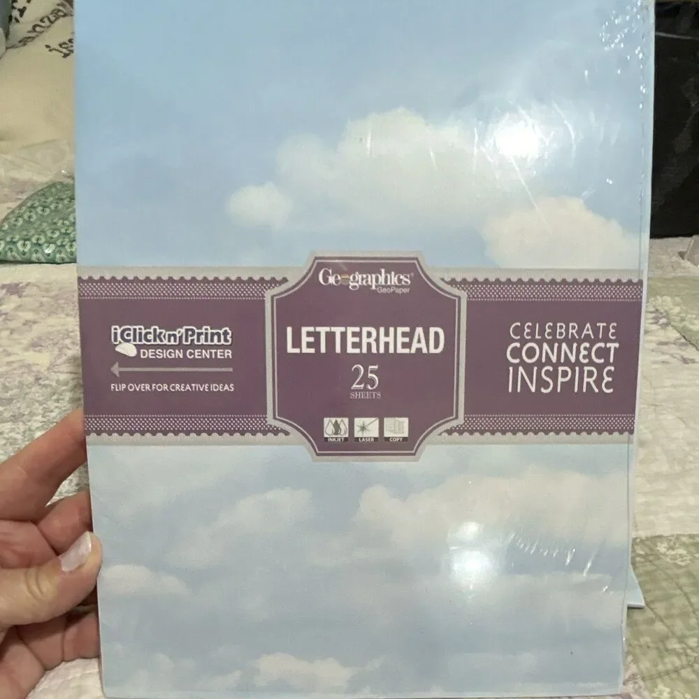 4 packages of Geographics GeoPaper Letterhead 25 Sheets iClickn'Print